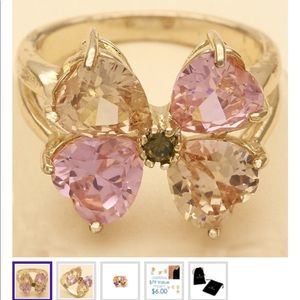 Amethyst Brilliant Cut Gold Filled Ring.